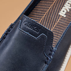 Kākaha Nia Men‘s Suede Slip-On Shoes - Mood Indigo | OluKai Men