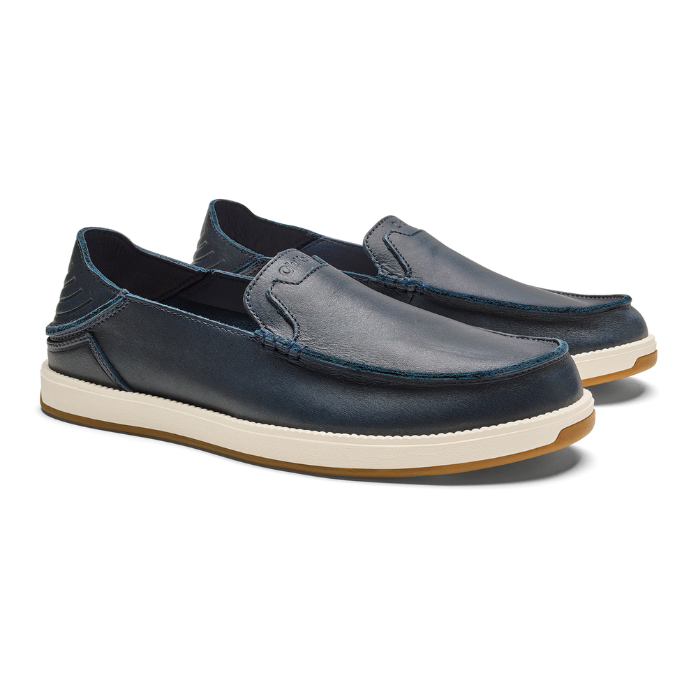 Kākaha Nia Men‘s Suede Slip-On Shoes - Mood Indigo | OluKai Men