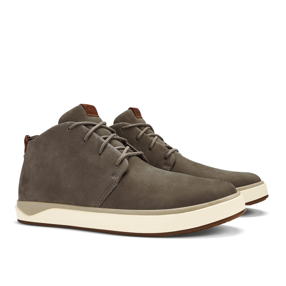 Papakū 'Ili Men’s Waterproof Leather Boots- Mustang | OluKai Men