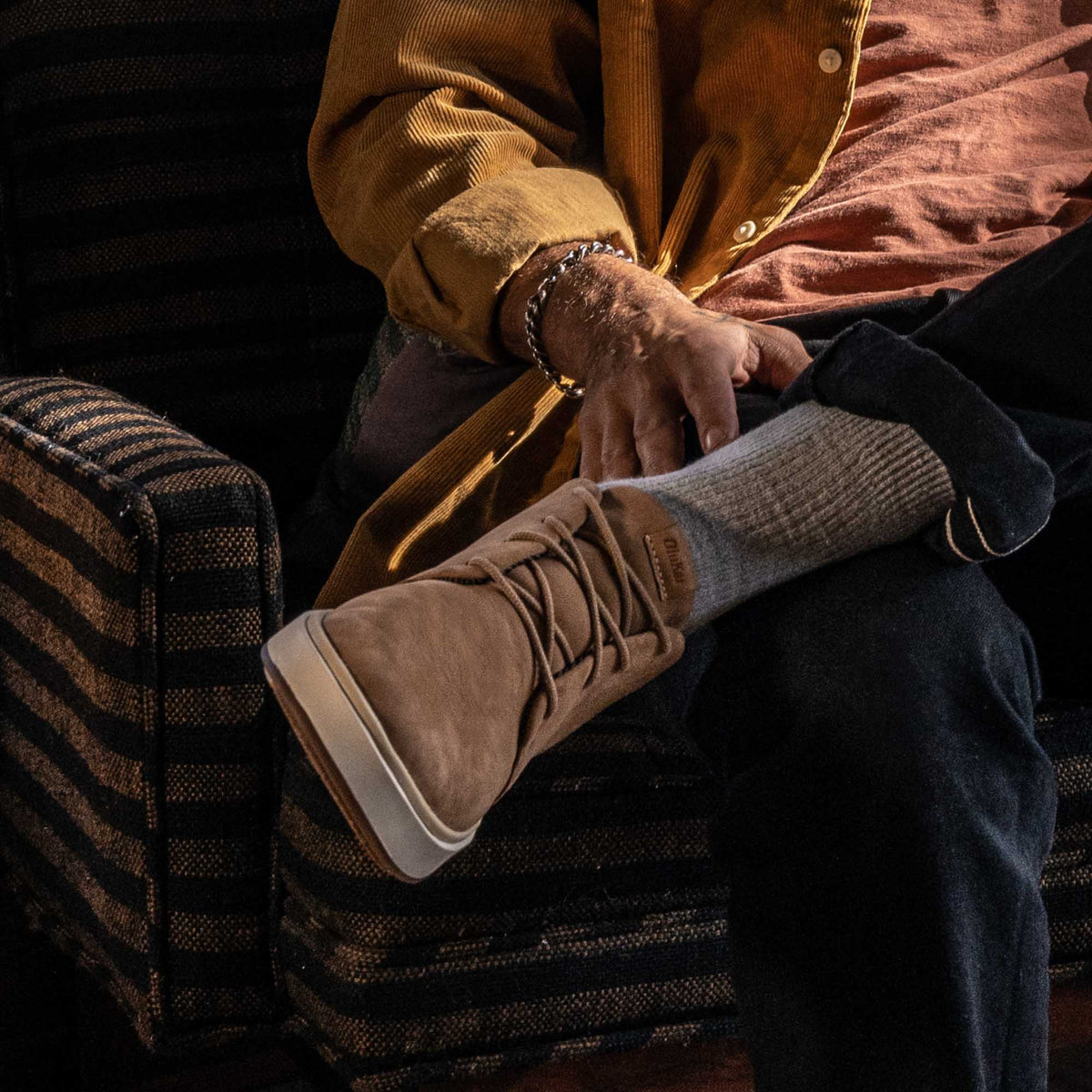 Papakū 'Ili Men’s Waterproof Leather Boots- Tan | OluKai Men
