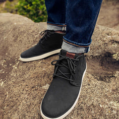 Papakū 'Ili Men’s Waterproof Leather Boots- Black | OluKai Men