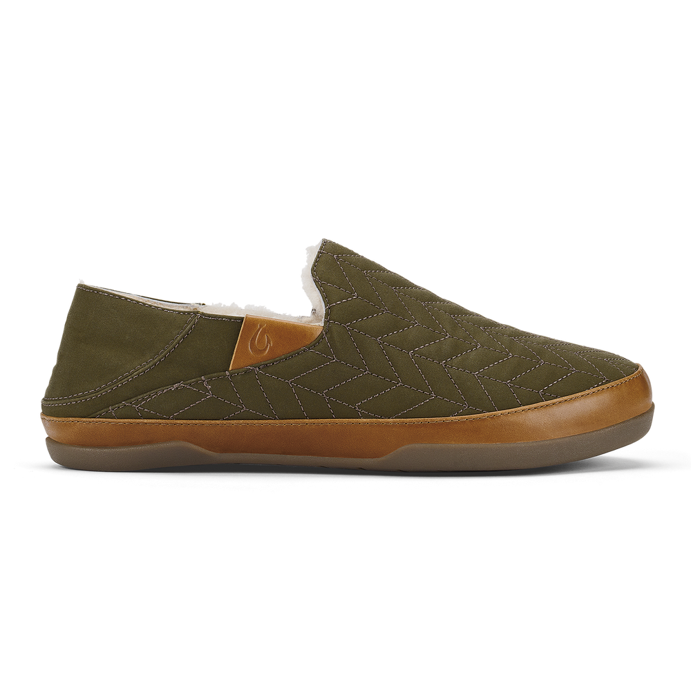 Hanohano Men’s Waxed Canvas Slippers - Husk | OluKai Men