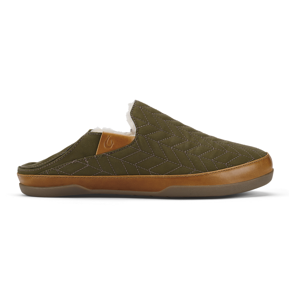 Hanohano Men’s Waxed Canvas Slippers - Husk | OluKai Men