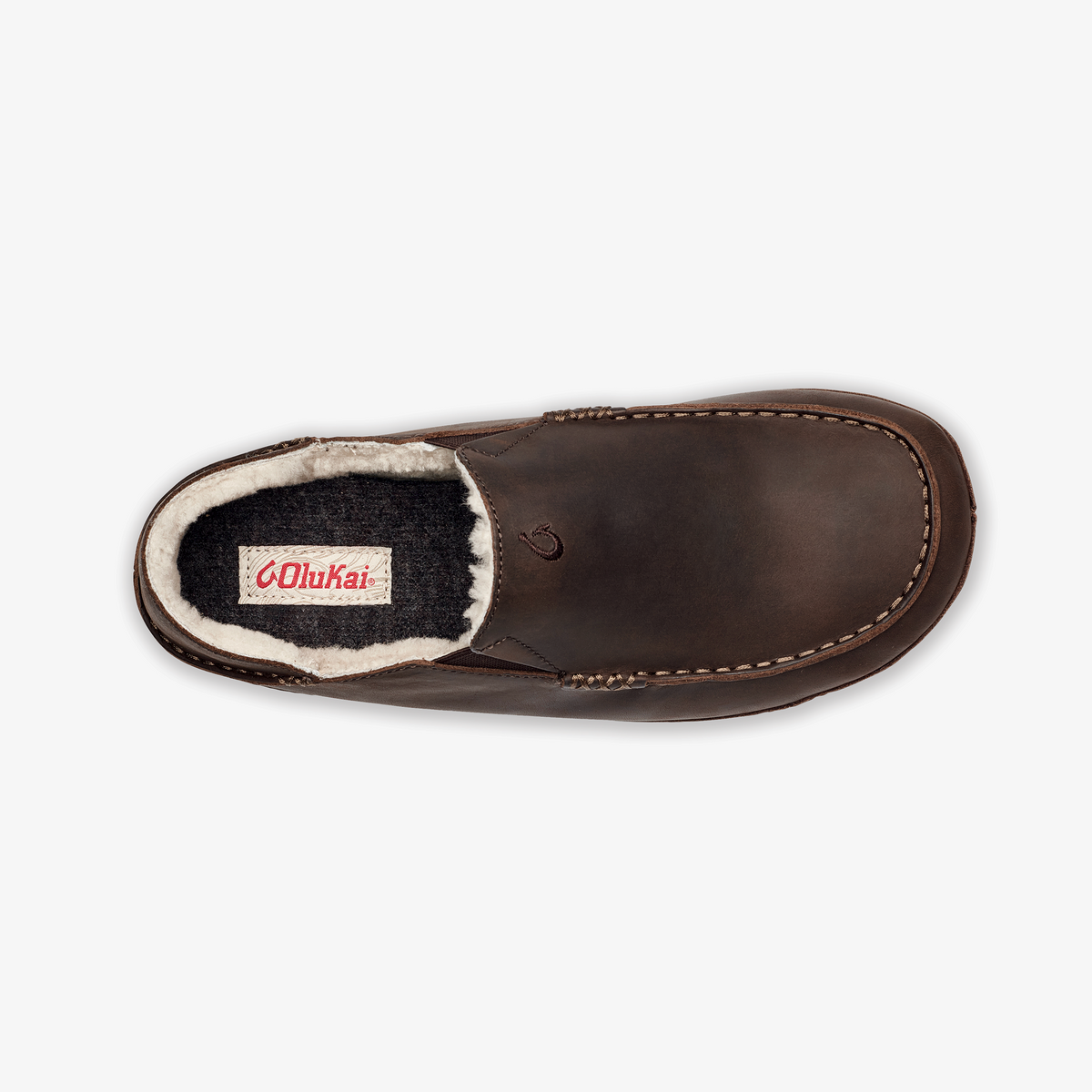 Moloā Men's Nubuck Leather Slippers - Dark Wood | OluKai Men