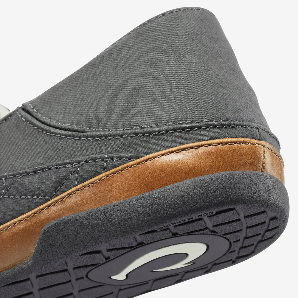 Hanohano Men’s Waxed Canvas Slippers - Dark Shadow | OluKai Men