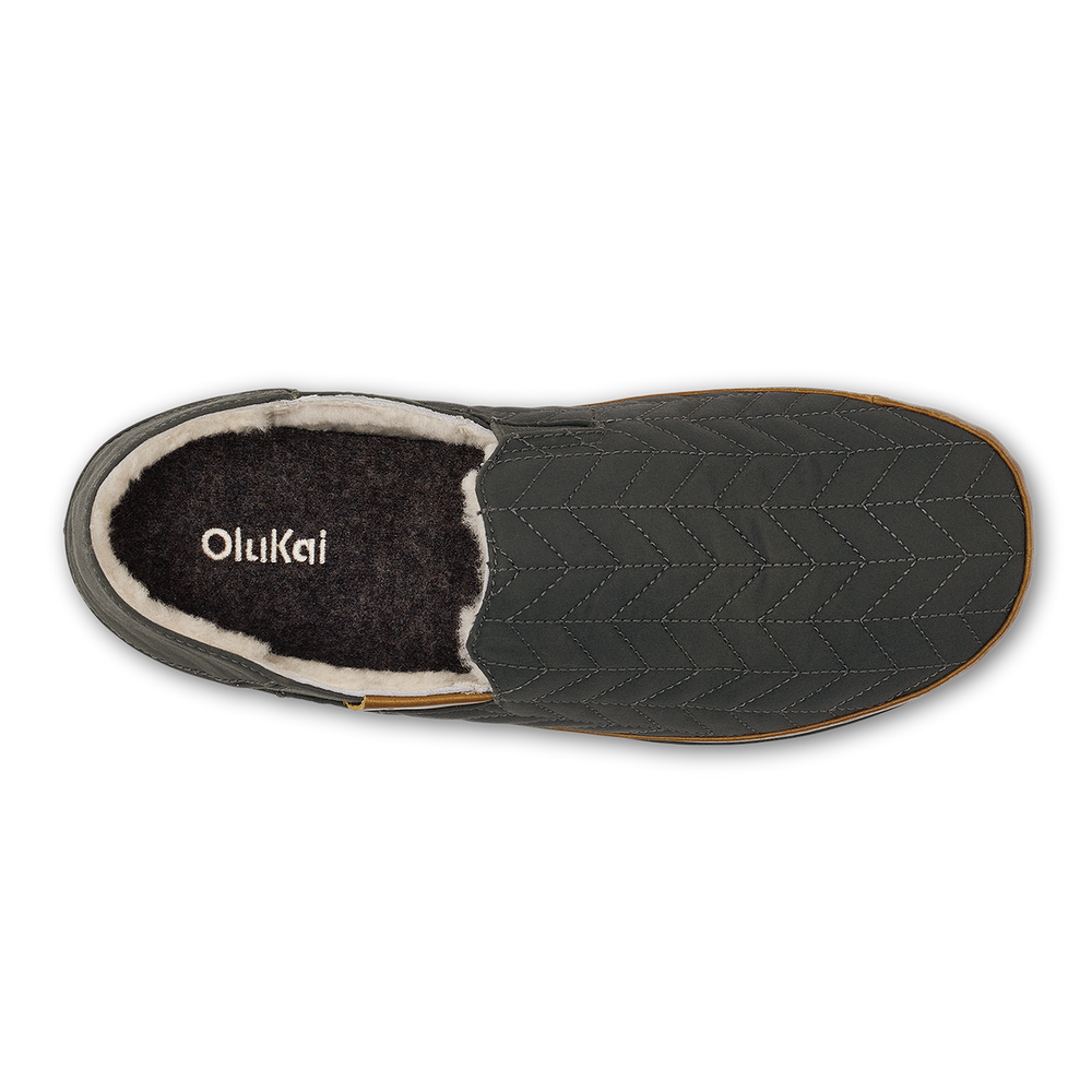 Hanohano Men’s Waxed Canvas Slippers - Dark Shadow | OluKai Men