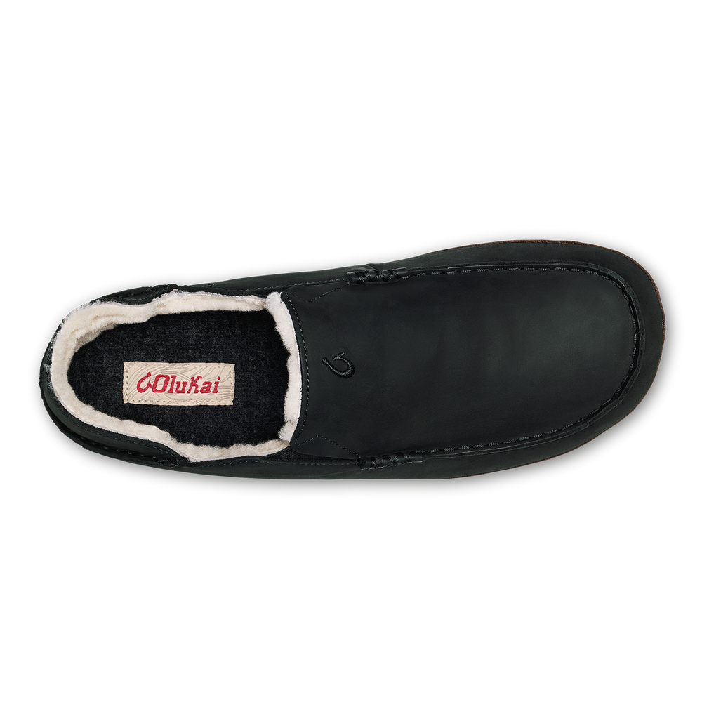 Moloā Slipper - Black / Dk Java | OluKai Men