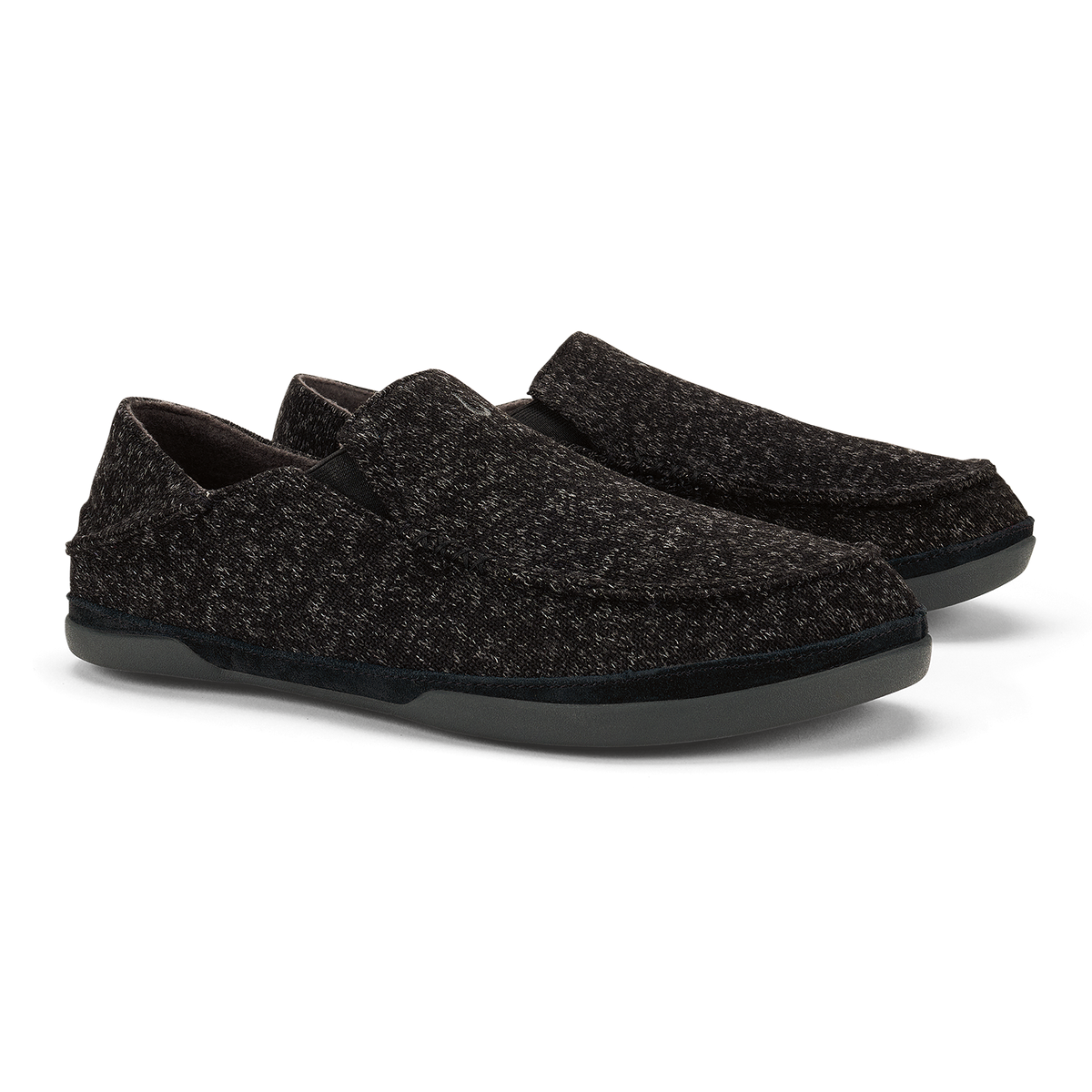 Moloā Hulu Men’s Wool Slippers - Black | OluKai Men