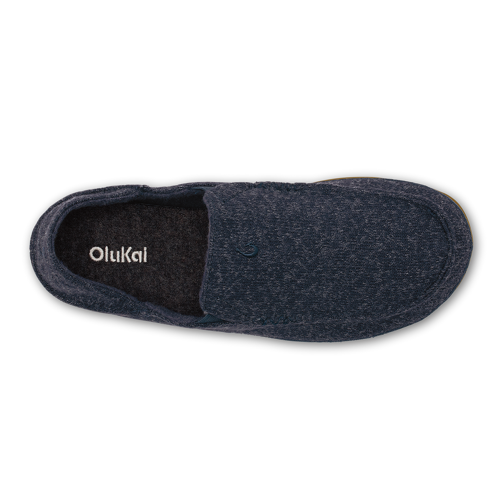 Moloā Hulu Men’s Wool Slippers - Trench Blue | OluKai Men