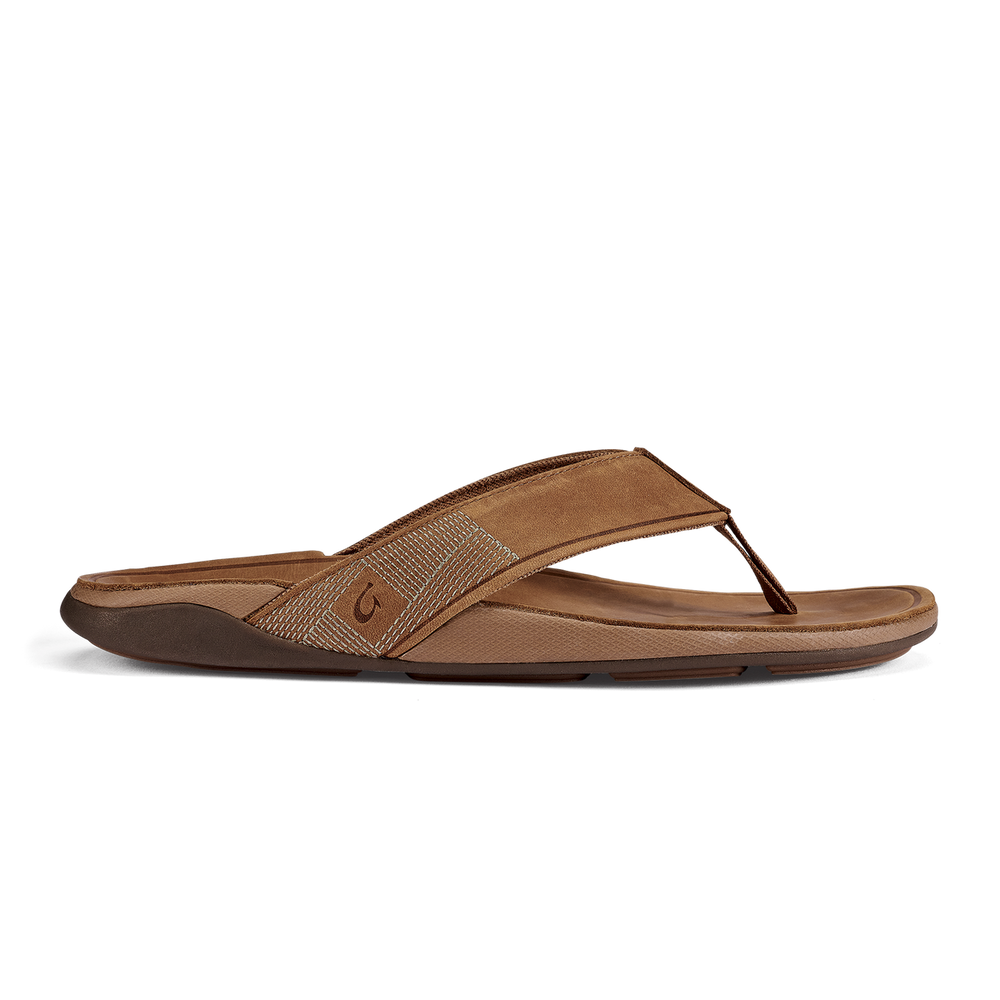 Tuahine Men's Waterproof Leather Beach Sandals - Toffee | OluKai Men