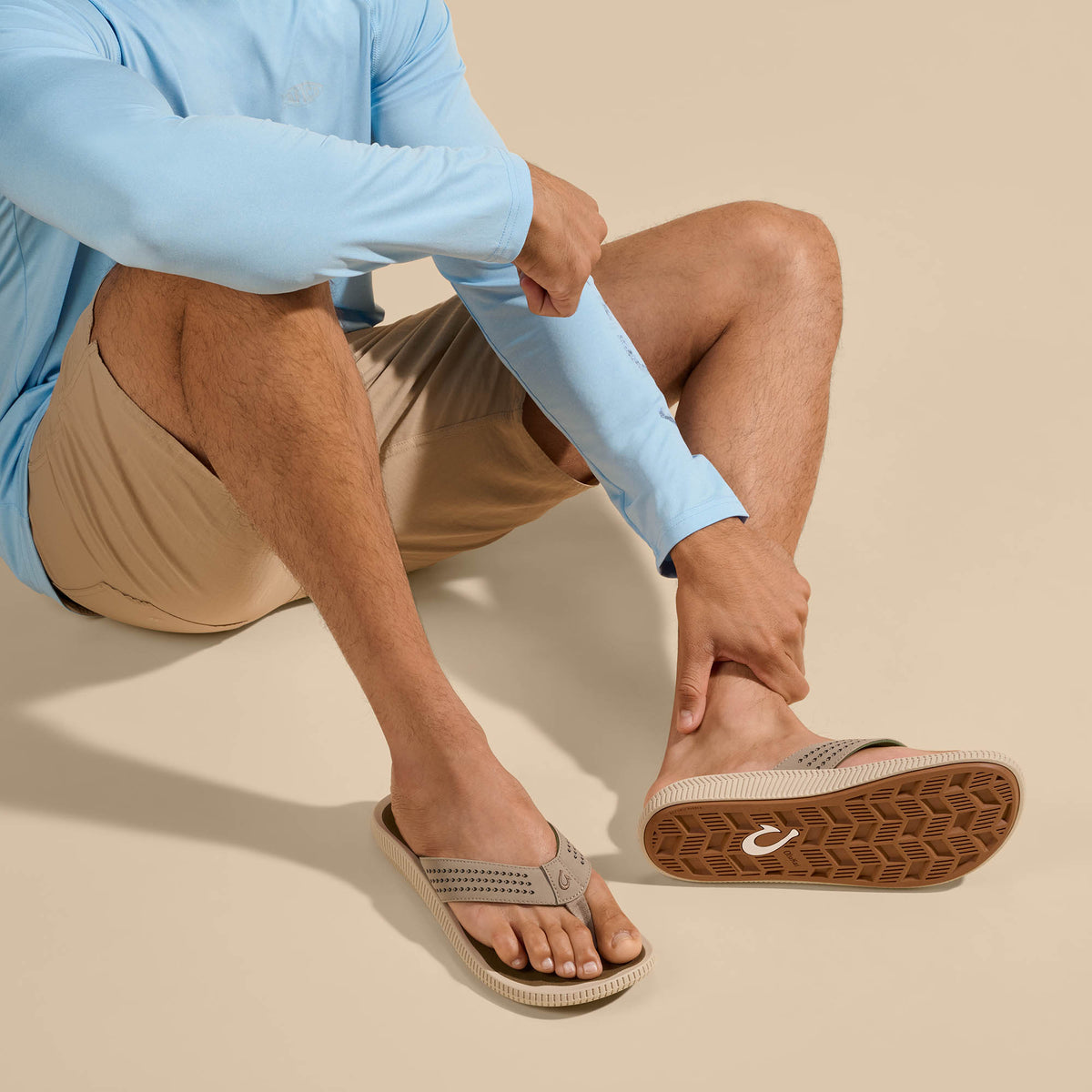 Ulele Men's Water-Ready Beach Sandals - Clay / Mustang | OluKai Men