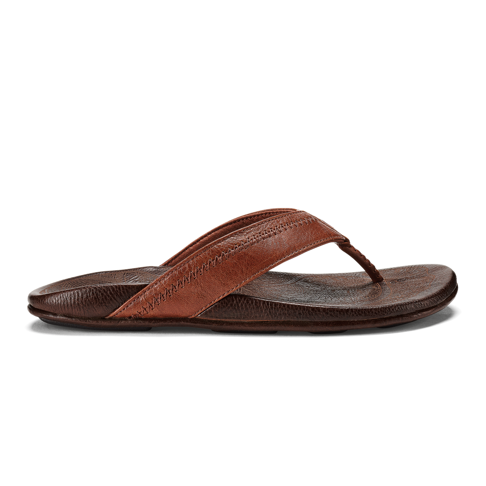 Hiapo - Rum / Dark Wood Men’s Leather Beach Sandals | OluKai Men