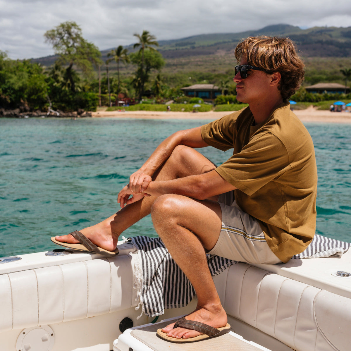 Tuahine Palm - Dk Java / Golden Sand | OluKai Men