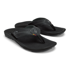 Kīpī Men’s Comfortable Beach Sandals - Black | OluKai Men