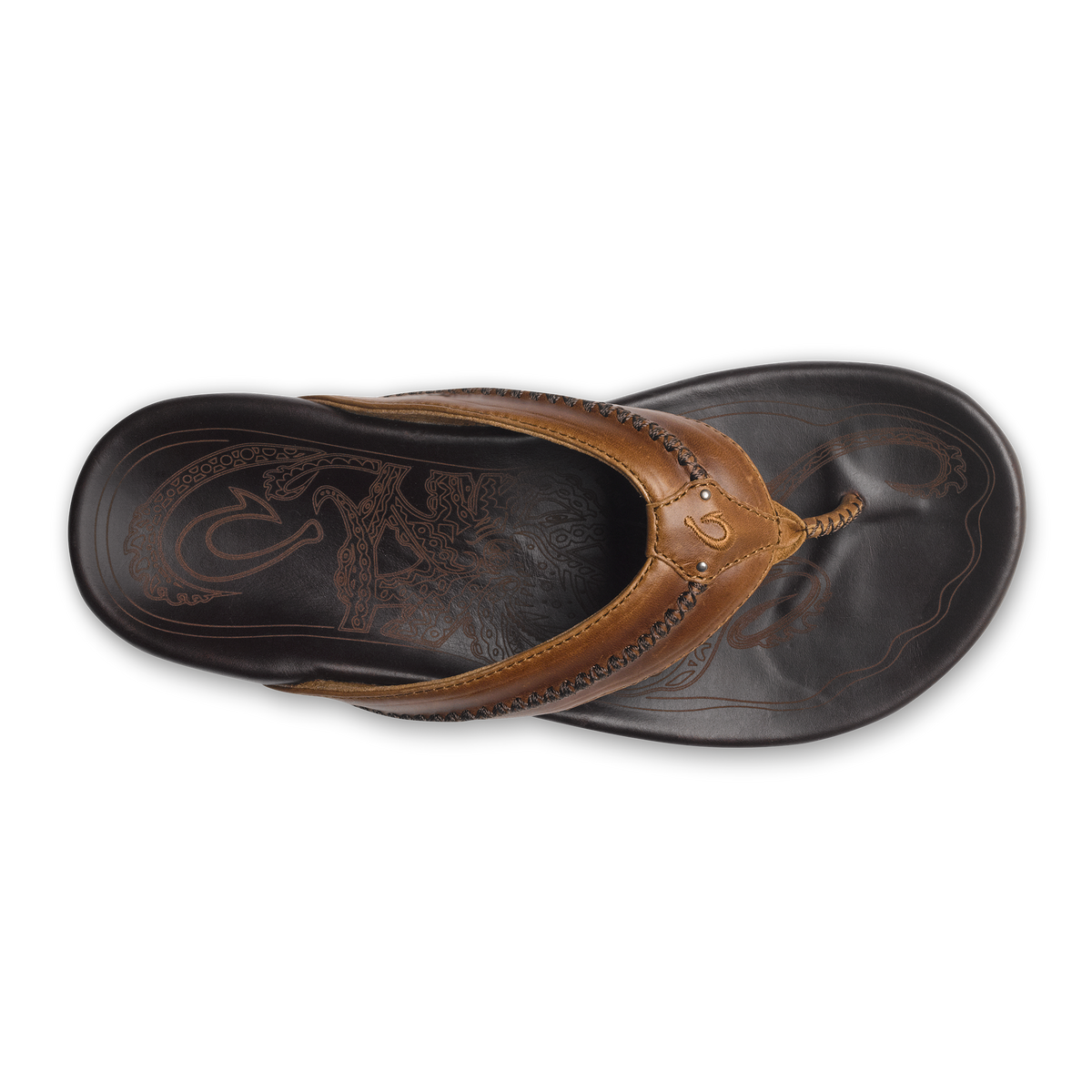 Mea Ola Men's Leather Sandals - Tan / Dark Java | OluKai Men