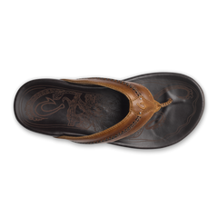 Mea Ola Men's Leather Sandals - Tan / Dark Java | OluKai Men