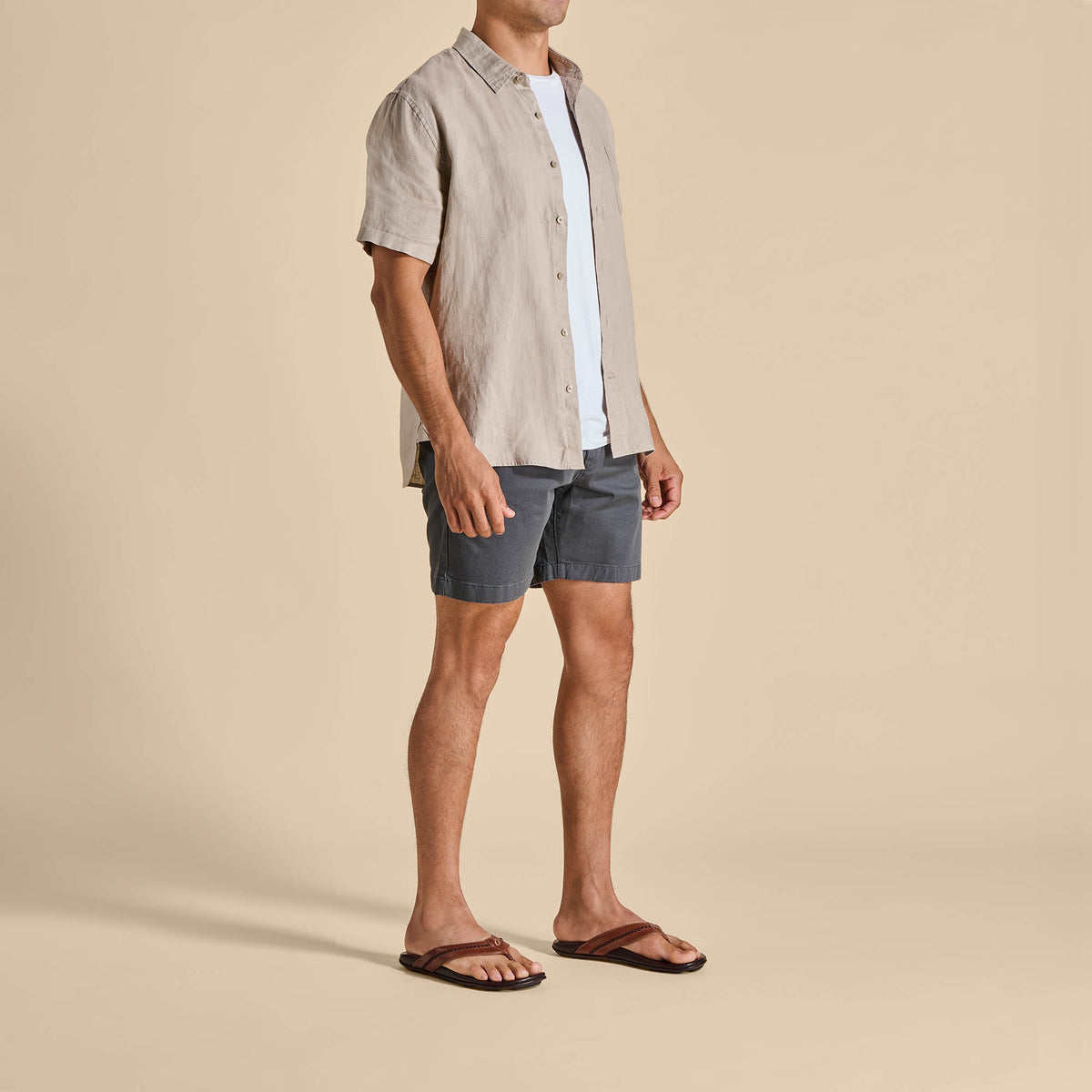 Mea Ola Men's Leather Sandals - Tan / Dark Java | OluKai Men