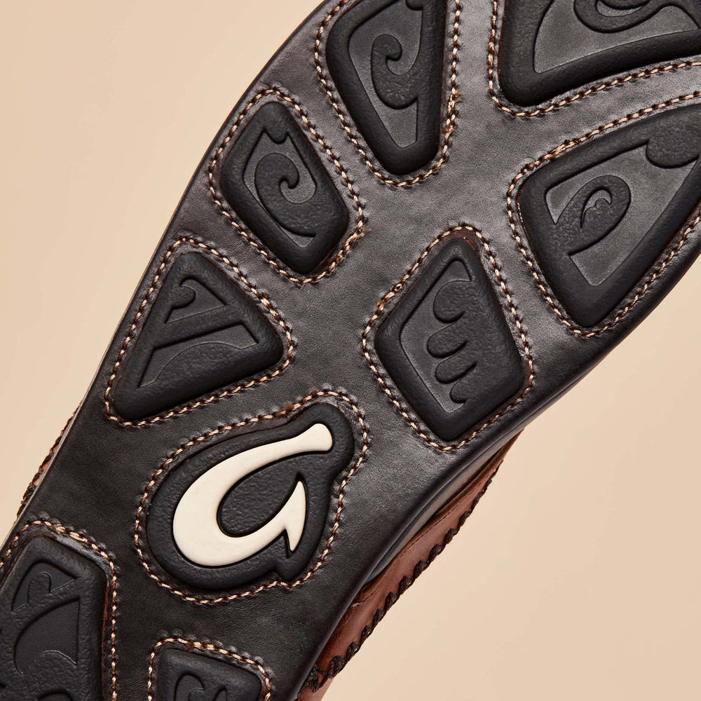 Mea Ola Men's Leather Sandals - Tan / Dark Java | OluKai Men