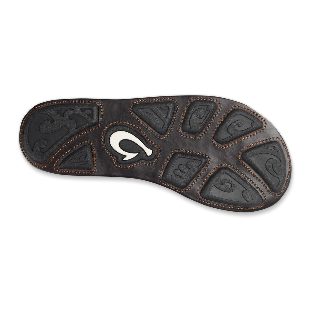 Mea Ola Men's Leather Sandals - Tan / Dark Java | OluKai Men