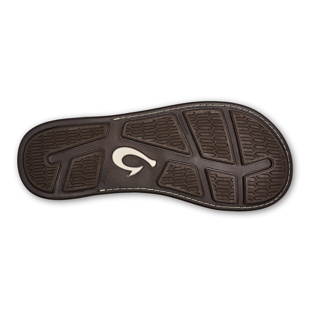 Tuahine Men's Waterproof Leather Beach Sandals - Hunter | OluKai Men
