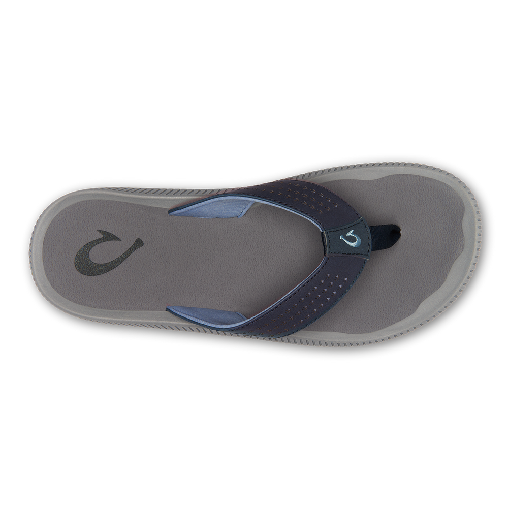 Ulele Men's Beach Sandals - Blue Depth / Charcoal | OluKai Men