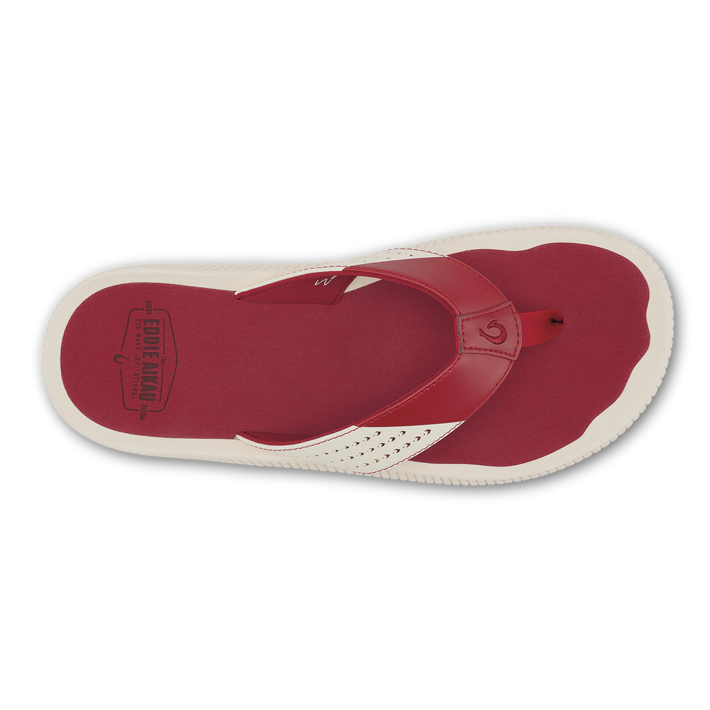 Ulele - Off White / Deep Red | OluKai Men