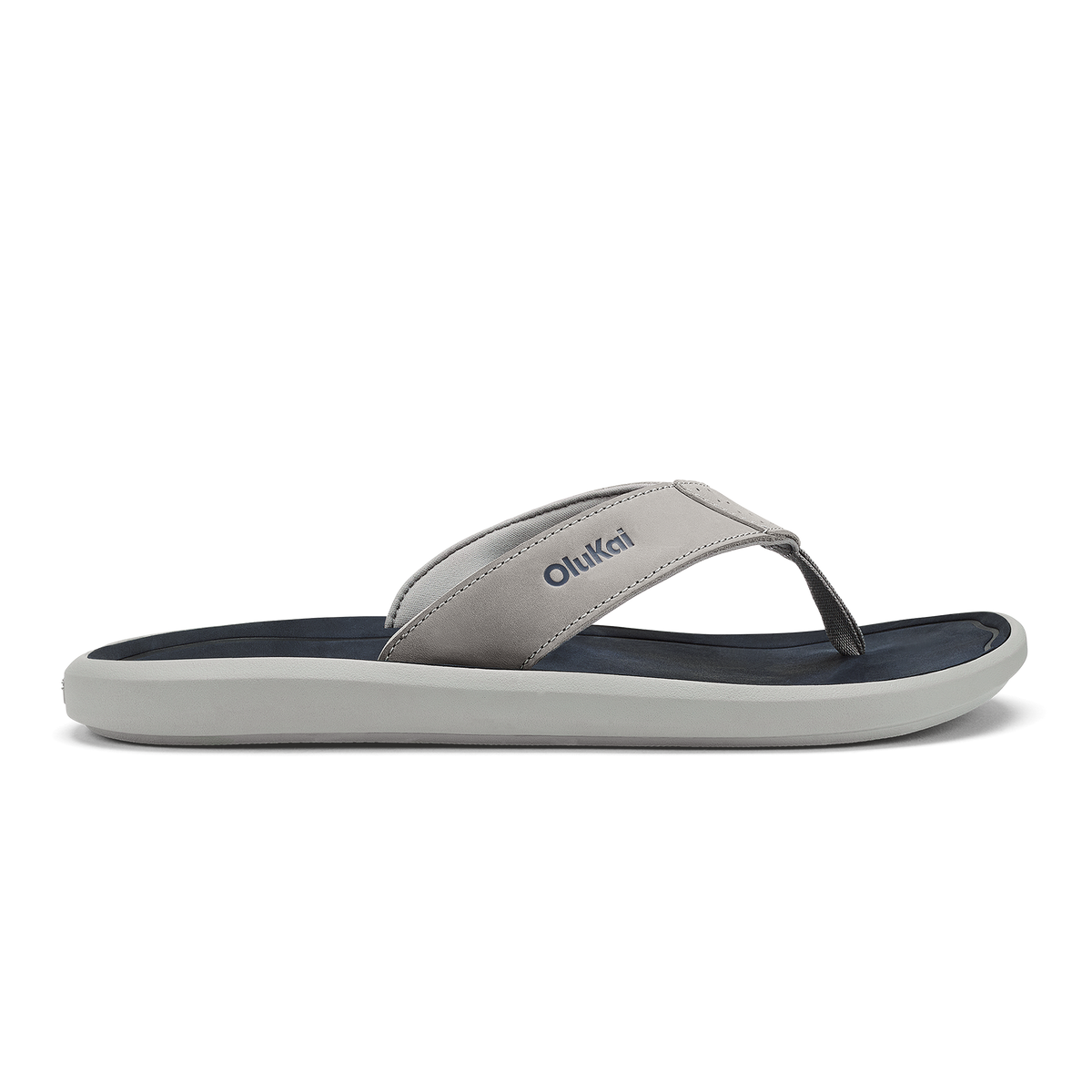 Pili Men’s Waterproof Leather Sandals - Ash / Mood Indigo | OluKai Men