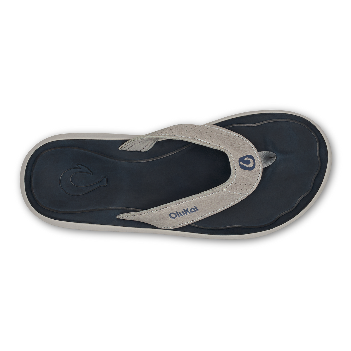 Pili Men’s Waterproof Leather Sandals - Ash / Mood Indigo | OluKai Men
