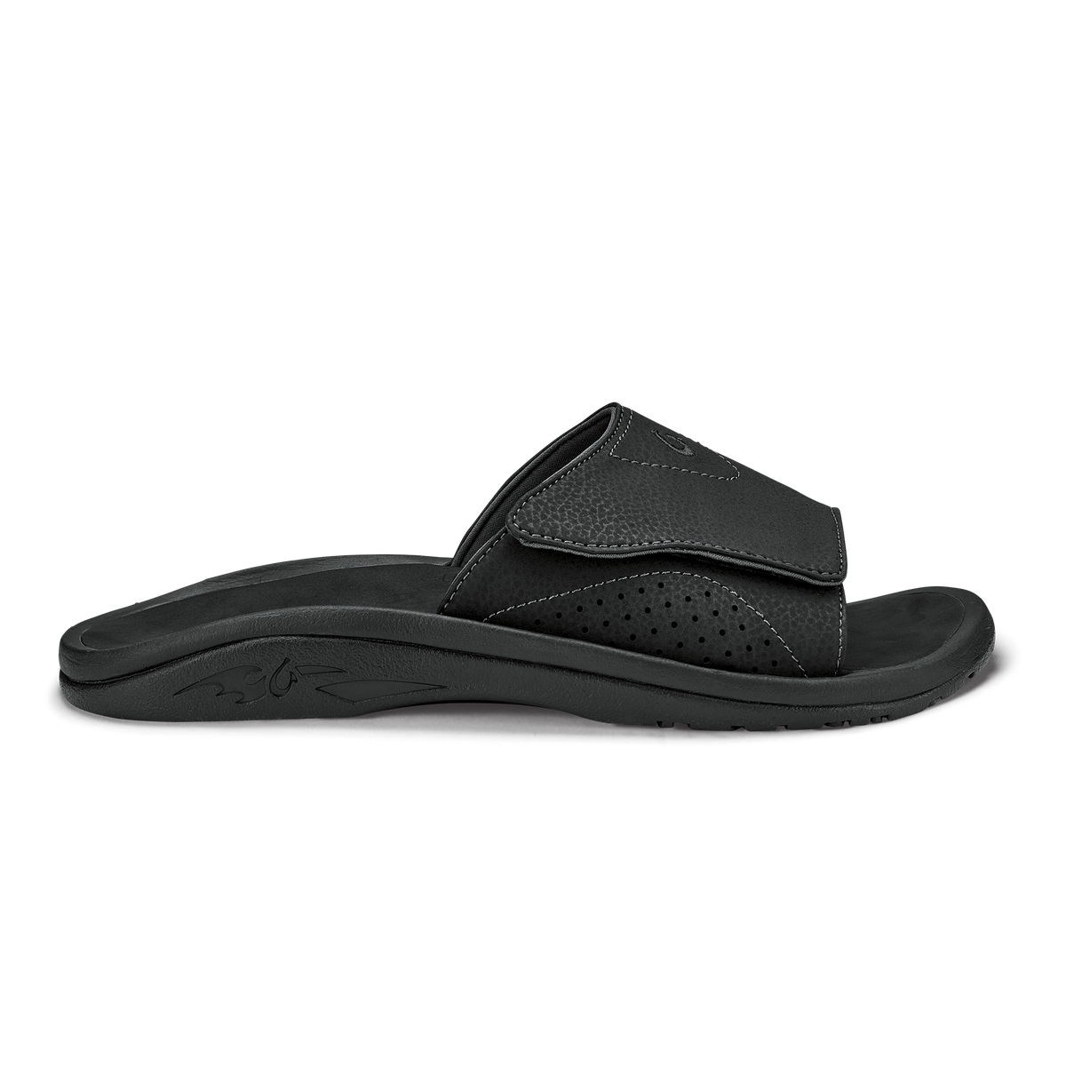 Nalu Slide Men's Beach Slide Sandals - Black | OluKai Men
