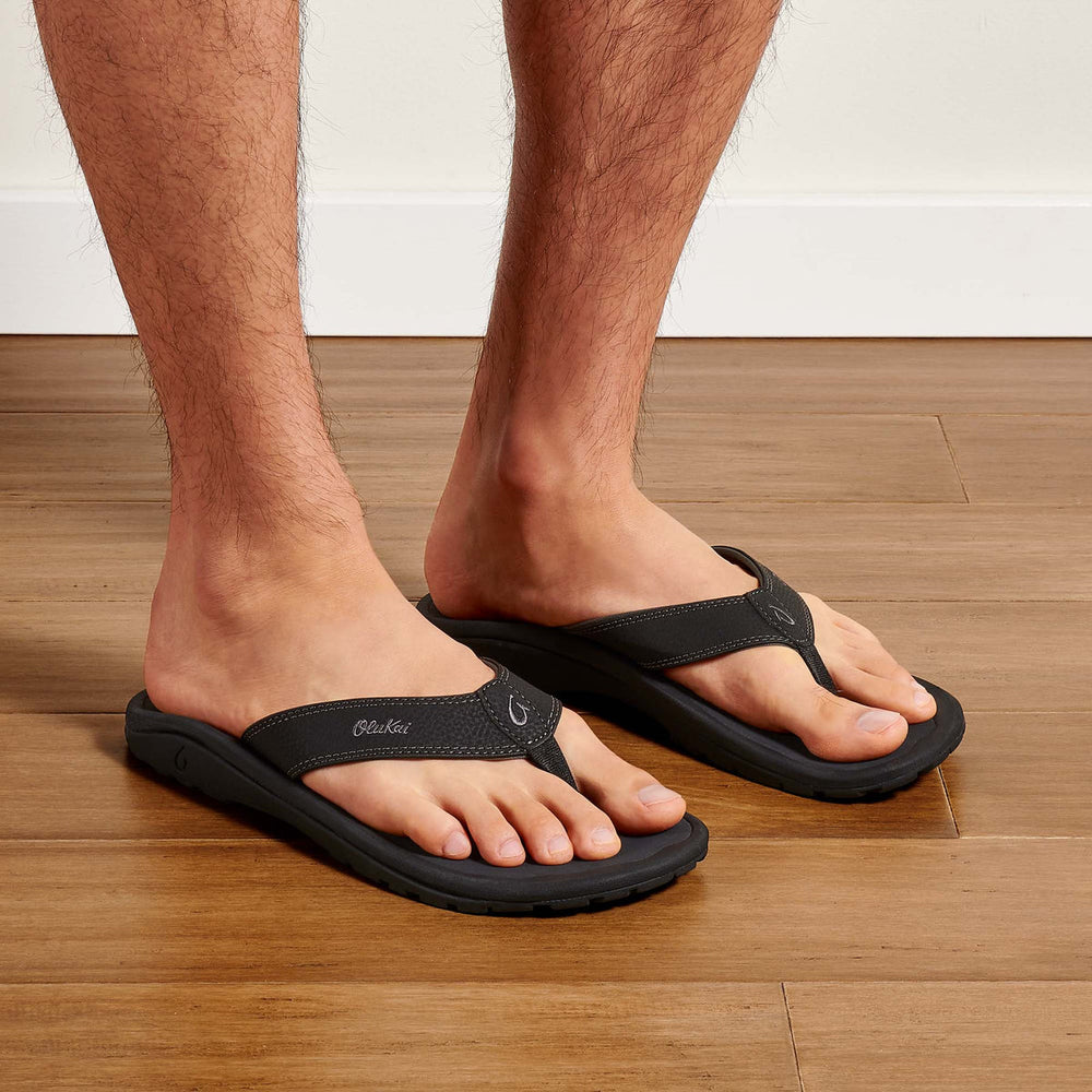 OluKai ‘Ohana - Black / Dark Shadow | Men's Beach Sandals | OluKai Men
