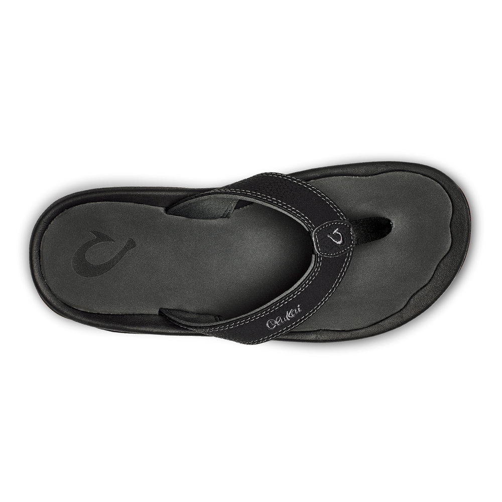 OluKai ‘Ohana - Black / Dark Shadow | Men's Beach Sandals | OluKai Men