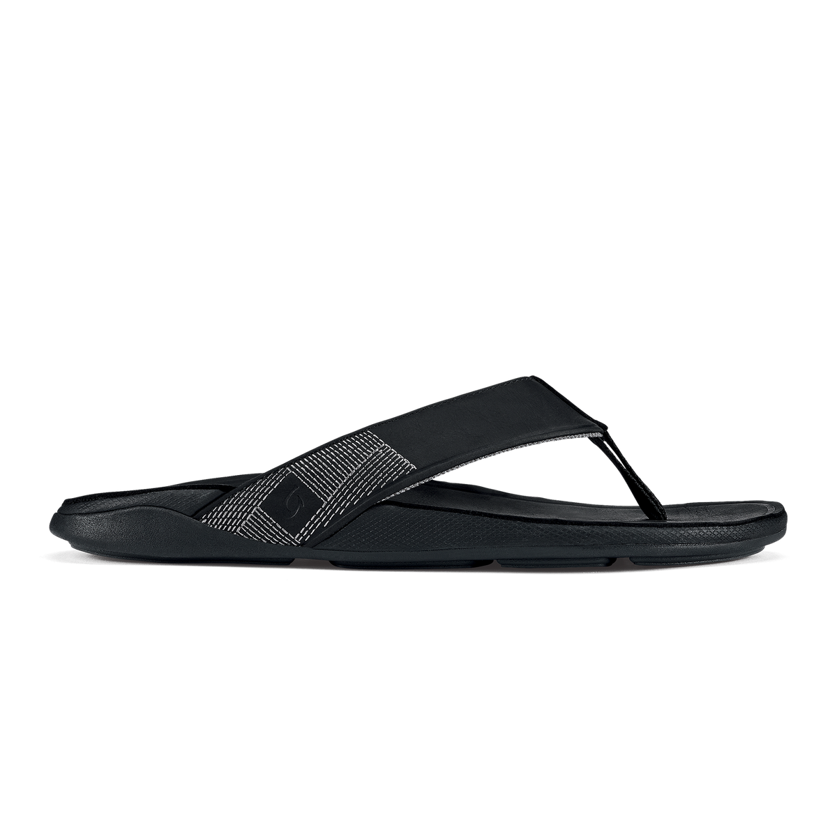 Tuahine Men's Waterproof Leather Beach Sandals - Black | OluKai Men