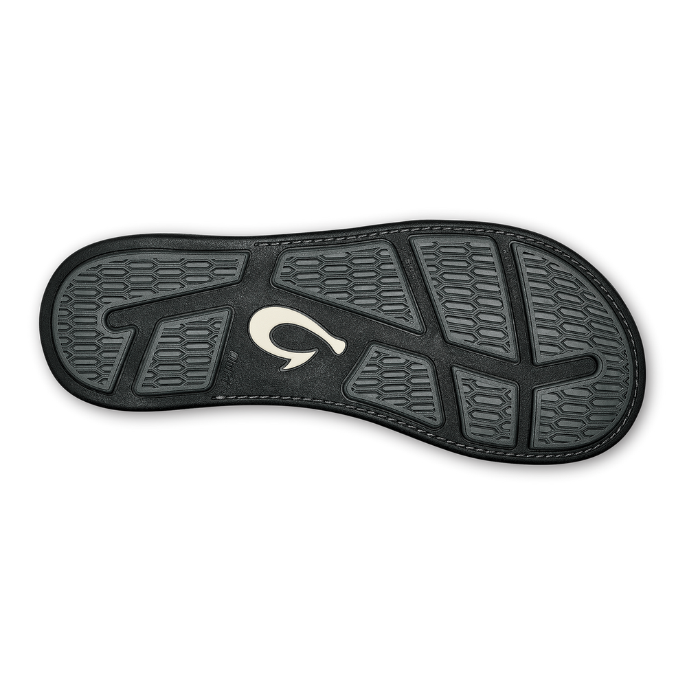 Tuahine Men's Waterproof Leather Beach Sandals - Black | OluKai Men