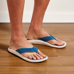 Ulele Men's Beach Sandals - Slate Blue / Charcoal | OluKai Men