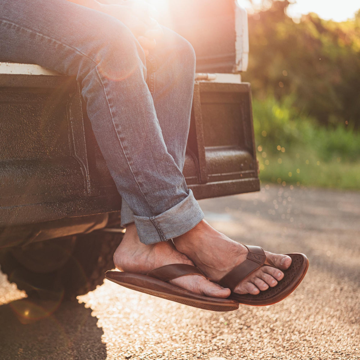 ‘Ilikai Men‘s Leather Sandals - Toffee | OluKai Men