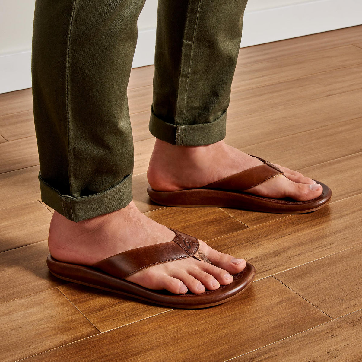 ‘Ilikai Men‘s Leather Sandals - Toffee | OluKai Men