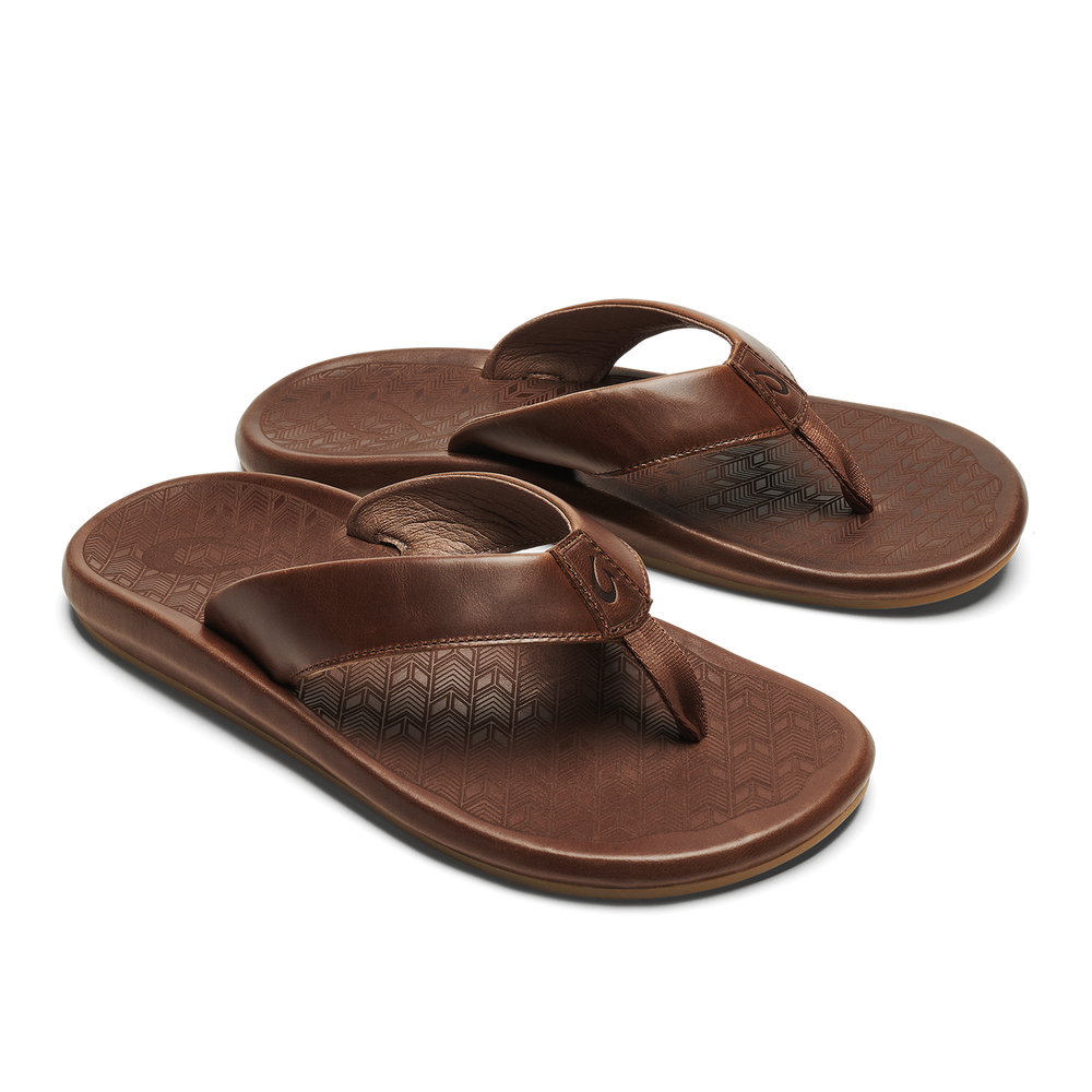 ‘Ilikai Men‘s Leather Sandals - Toffee | OluKai Men