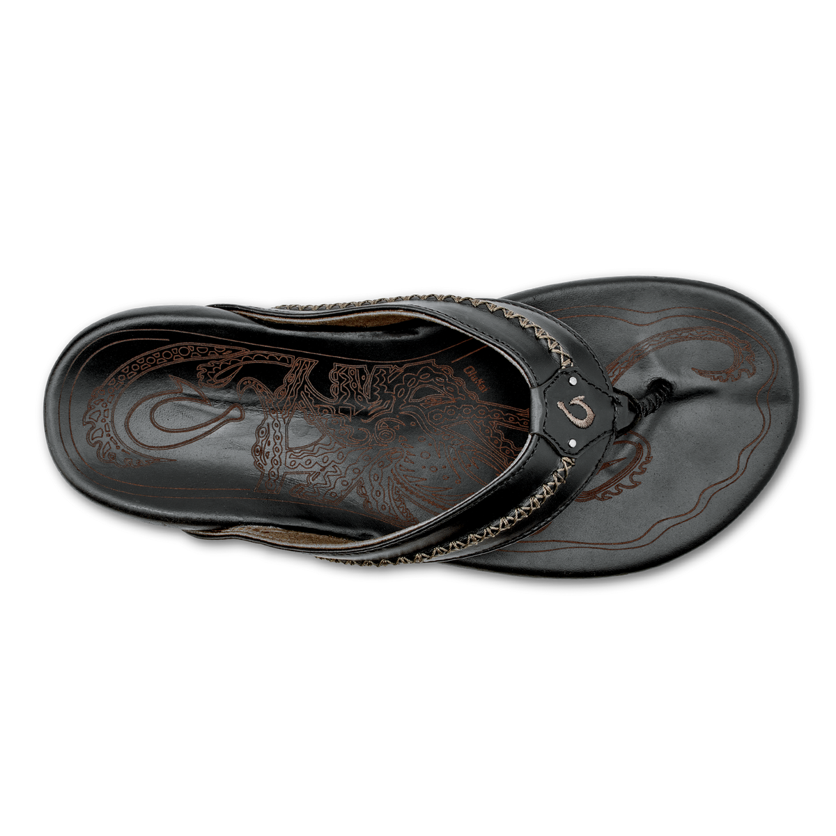 OluKai Mea Ola - Black | Men's Leather Beach Sandals | OluKai Men