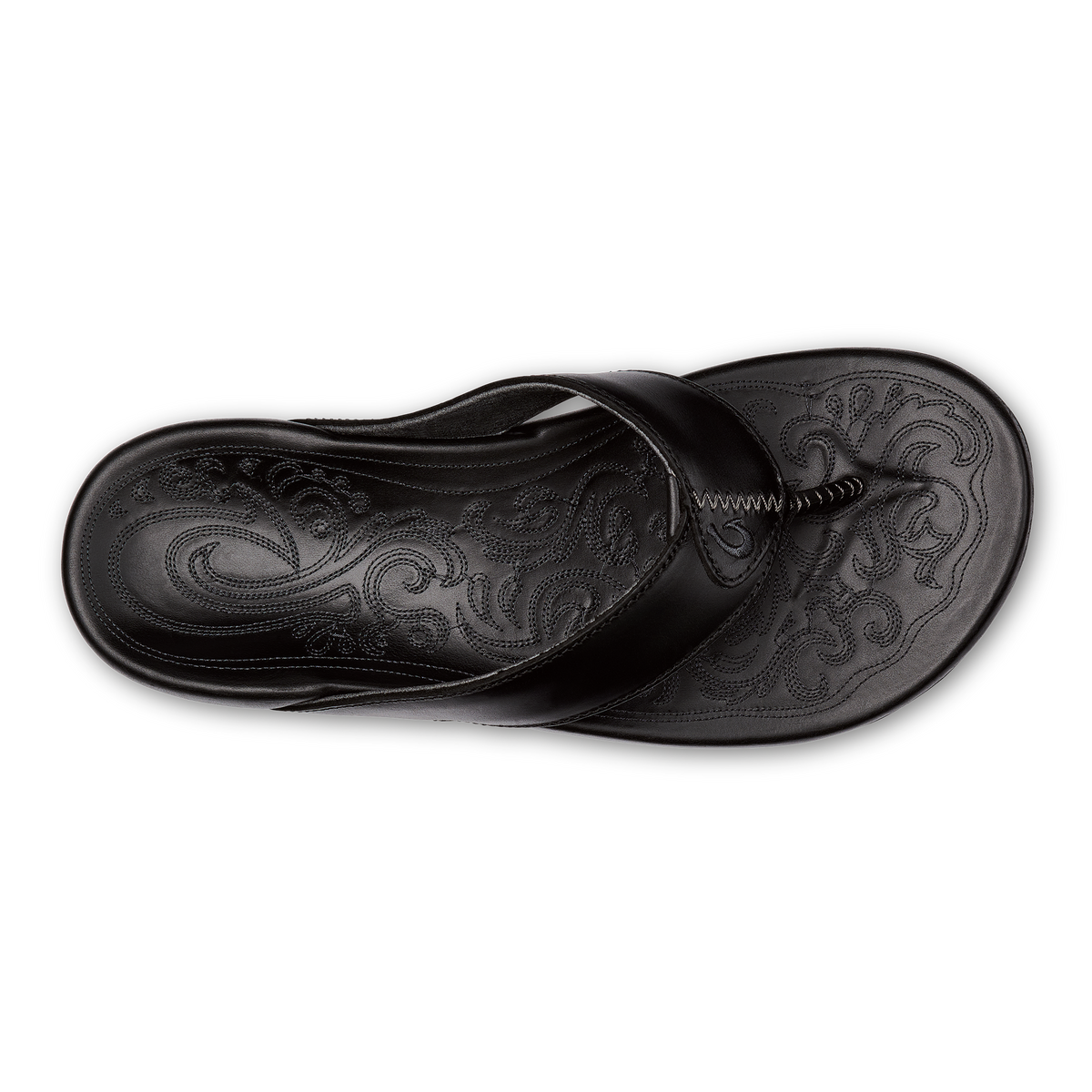 Mekila Men's Full-Grain Leather Beach Sandals - Black | OluKai Men