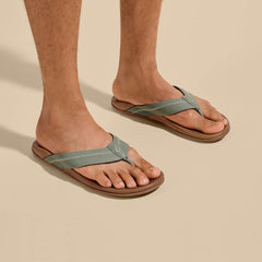 Hiapo - Odyssey Grey / Sahara Men’s Leather Beach Sandals | OluKai Men