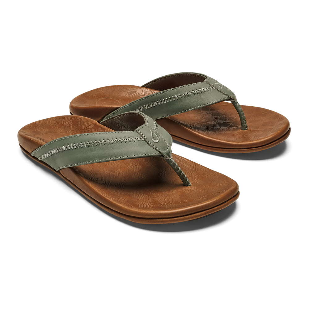 Hiapo - Odyssey Grey / Sahara Men’s Leather Beach Sandals | OluKai Men