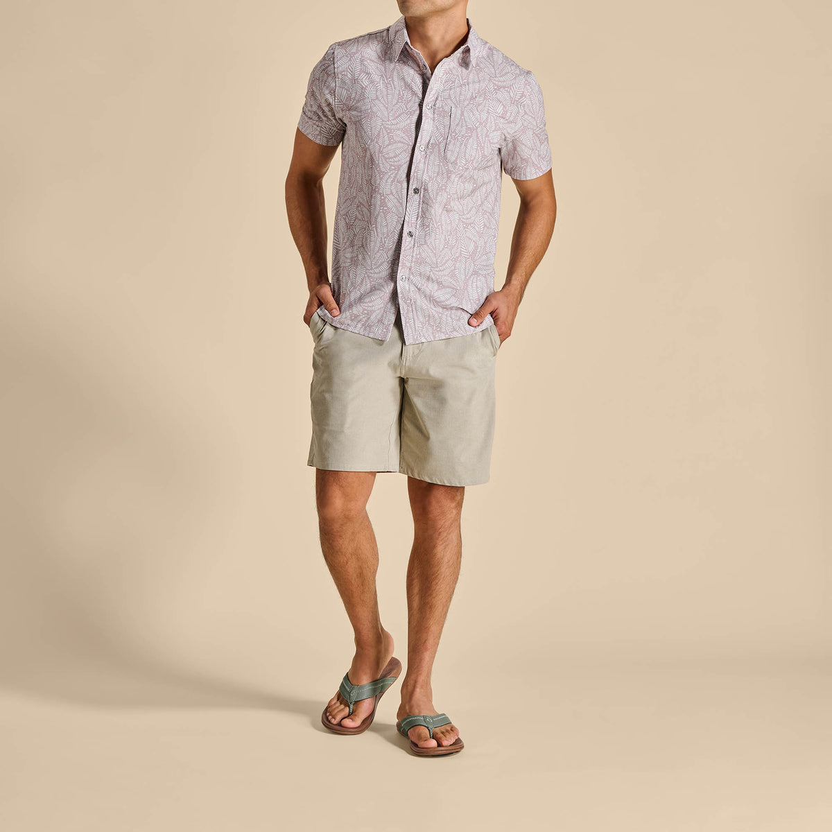 Hiapo - Odyssey Grey / Sahara Men’s Leather Beach Sandals | OluKai Men