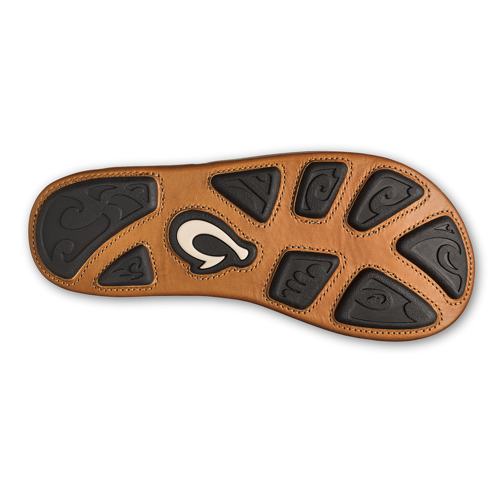 Hiapo - Odyssey Grey / Sahara Men’s Leather Beach Sandals | OluKai Men