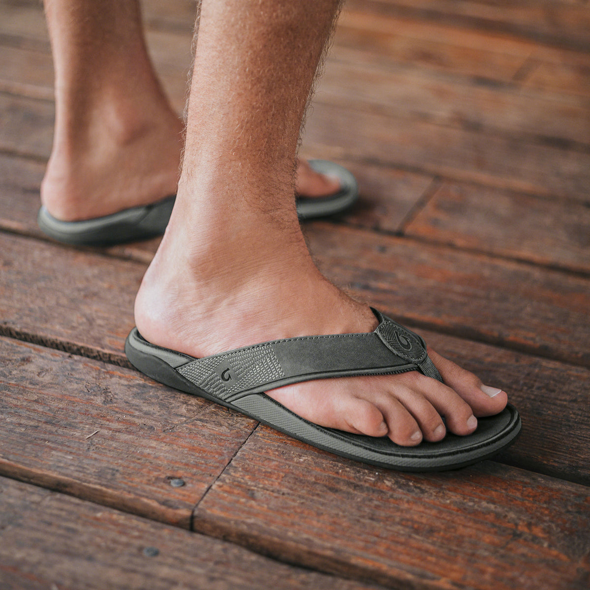 Tuahine Men's Waterproof Leather Beach Sandals - Lagoon | OluKai Men