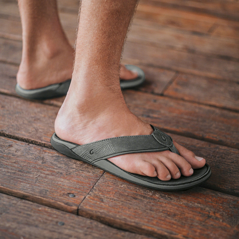 Tuahine Men's Waterproof Leather Beach Sandals - Lagoon | OluKai Men