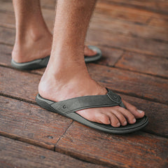 Tuahine Men's Waterproof Leather Beach Sandals - Lagoon | OluKai Men