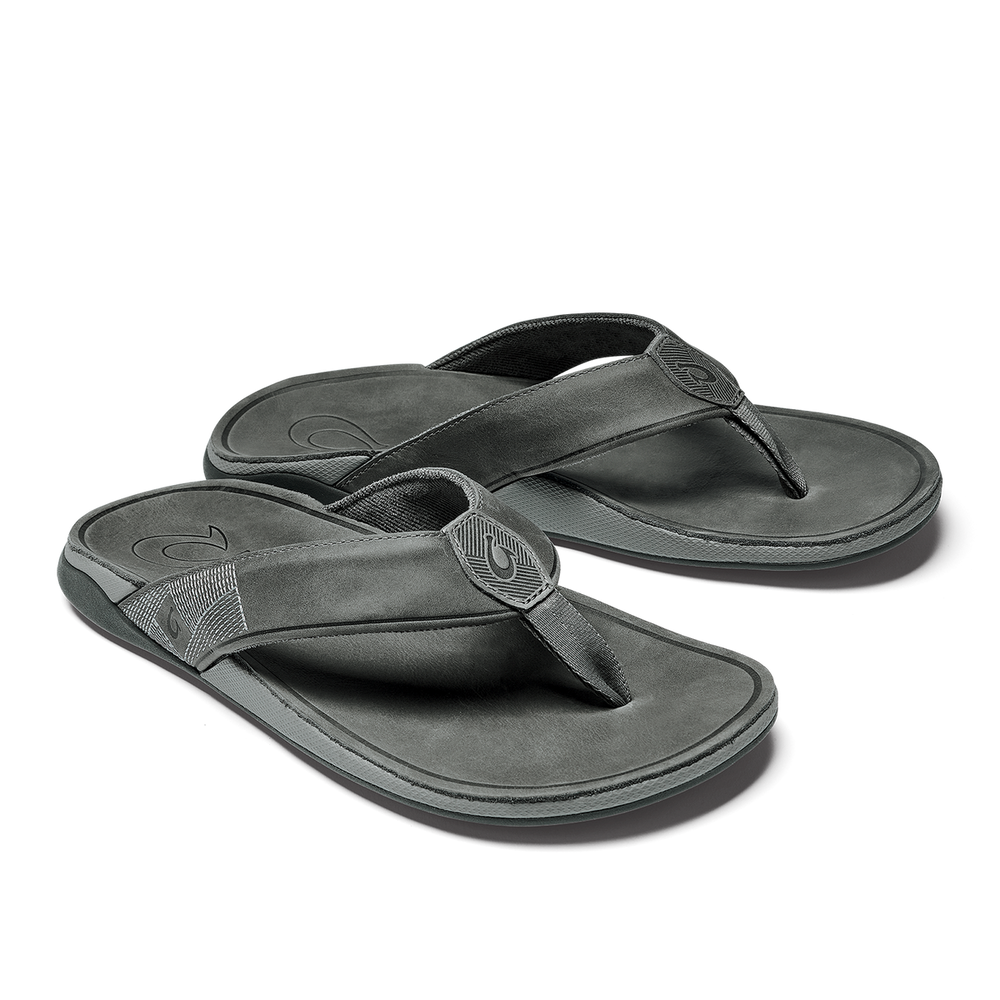 Tuahine Men's Waterproof Leather Beach Sandals - Lagoon | OluKai Men