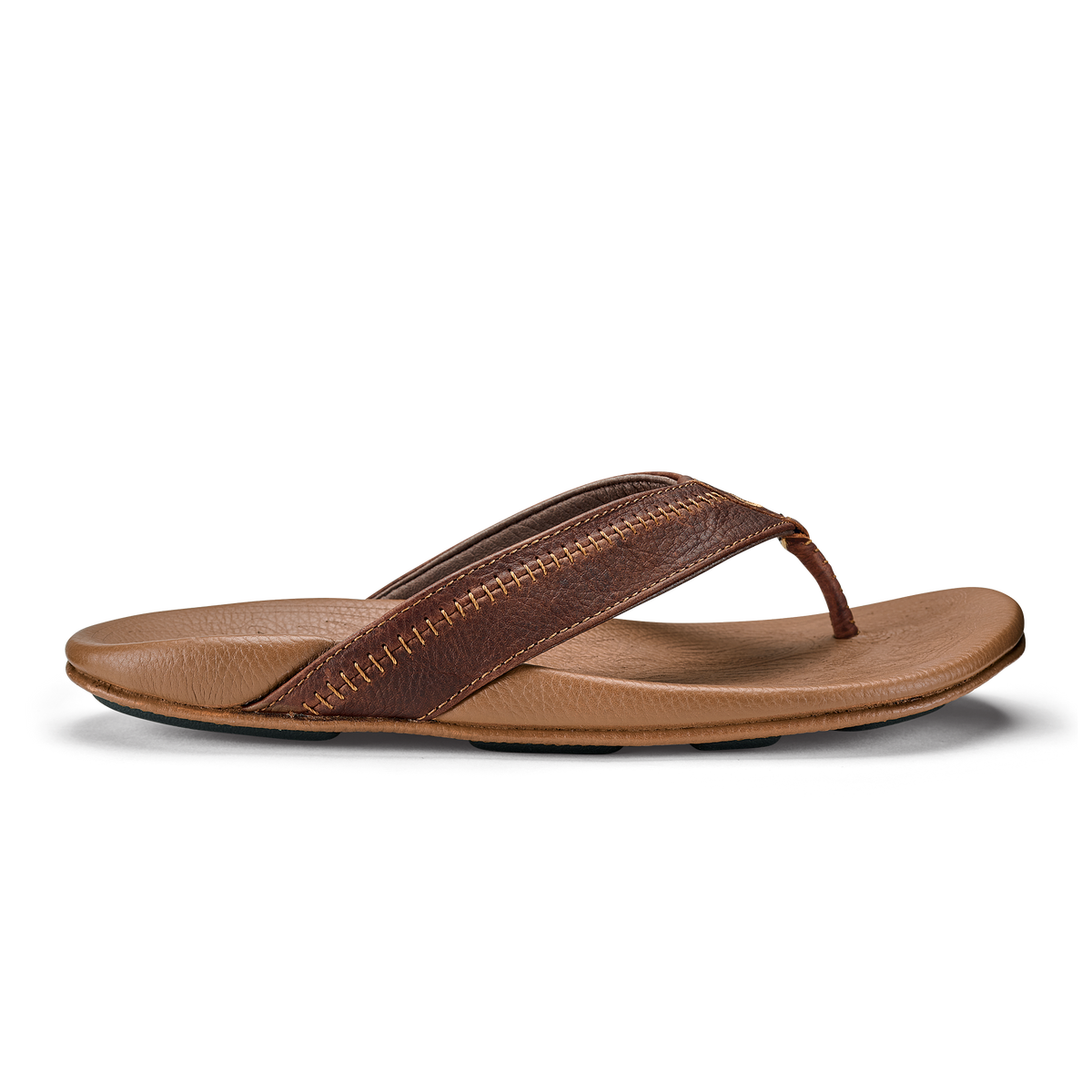 Hiapo -Dark Java / Toffee Men’s Leather Beach Sandals | OluKai Men