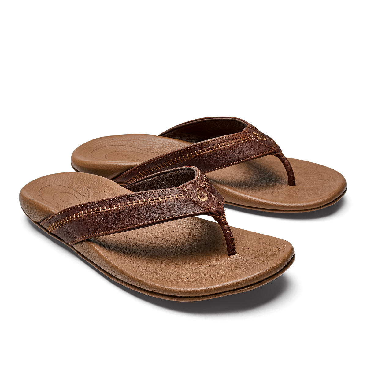 Hiapo -Dark Java / Toffee Men’s Leather Beach Sandals | OluKai Men