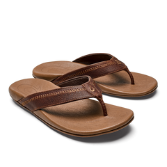 Hiapo -Dark Java / Toffee Men’s Leather Beach Sandals | OluKai Men